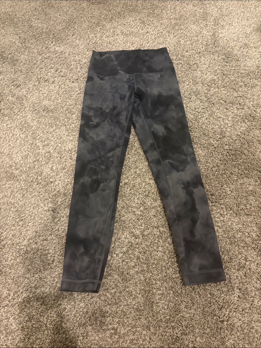 Lululemon Charcoal Tie-Dye High-Waist Leggings